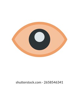 eye baby simple flat icon illustration