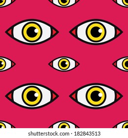 Eye background vector, Seamless abstract background vector. Geometric eye vector.