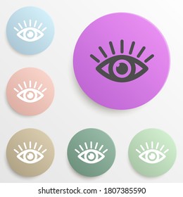 Farbset für Augenabzeichen. Einfache Glyphe, flache Vektorgrafik von Web-Icons für i und ux, Website oder mobile Anwendung