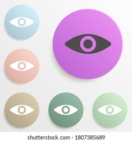 eye badge color set. Simple glyph, flat vector of web icons for ui and ux, website or mobile application