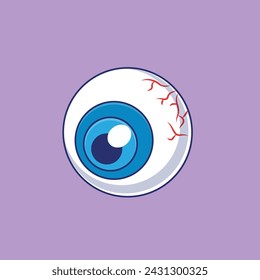 Eye Ball Cartoon Vector Icons Illustration. Flat Cartoon Concept. Suitable for any creative project.