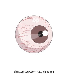 Ilustración vectorial del clip de la bola ocular aislada