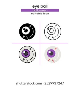 eye ball, Halloween, mystery, spooky, horror and Scary Icon