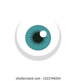 Eye ball icon. Flat illustration of eye ball vector icon for web design