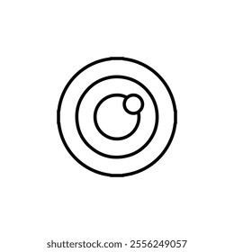 eye ball icon Flat symbol set outline