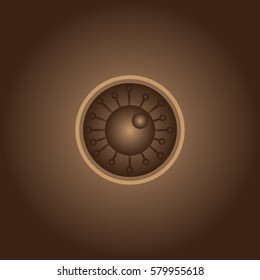 eye ball icon logo robotic