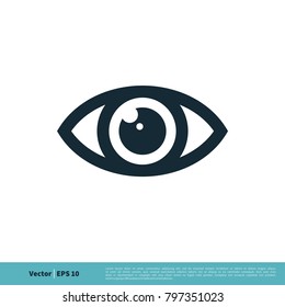 Eye Ball Icon Vector Logo Template Illustration Design. Vector EPS 10.