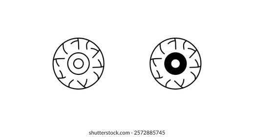 eye ball icon with white background vector stock illustration