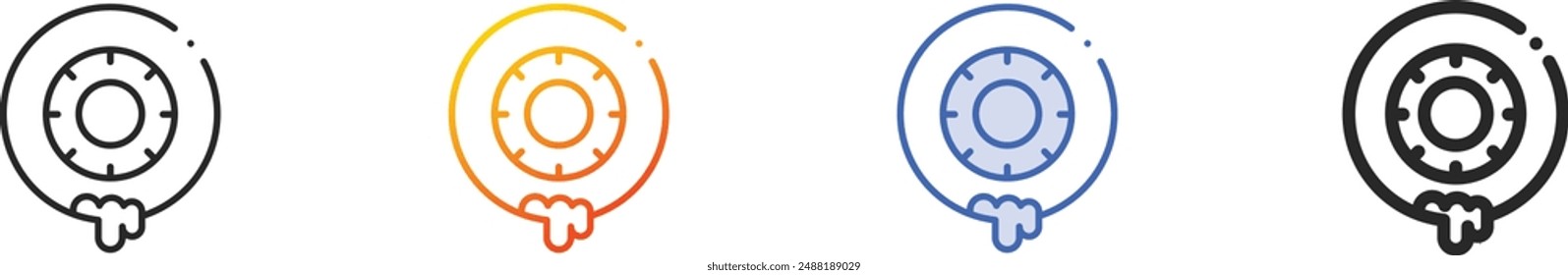 eye ball icon.Thin Linear, Gradient, Blue Stroke and bold Style Design Isolated On White Background