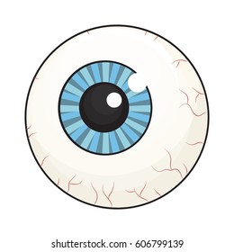 Eye Ball, Isolated On White, Vector Illustration