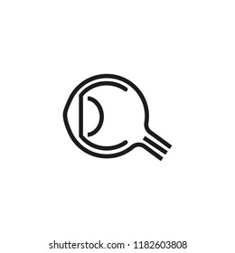 Eye ball line icon. Eyeball, eye bulb, retina. Health care concept. Can be used for topics like vision, sight, eyesight, ophthalmology