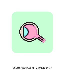 Eye ball line icon. Eyeball, eye bulb, retina. Health care concept. Can be used for topics like vision, sight, eyesight, ophthalmology