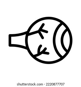  eye ball line icon illustration vector graphic