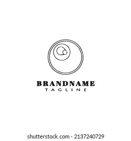 eye ball logo cartoon icon design template black modern isolated vector illustration