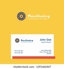 Eye ball logo Design with business card template. Elegant corporate identity. - Vector