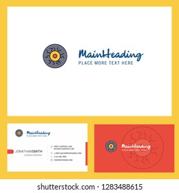 Eye ball Logo design with Tagline & Front and Back Busienss Card Template. Vector Creative Design
