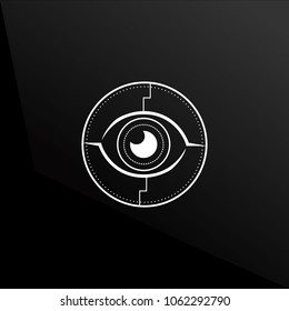 Eye Ball Logo Line Geometry Shape Template