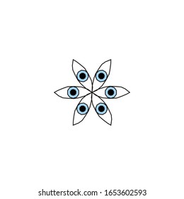 logotipo de bola ocular vectorial para salón de belleza