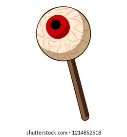 Eye ball lollipop icon. Cartoon of eye ball lollipop vector icon for web design