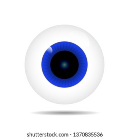 Eye ball on white background