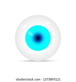 Eye ball on white background
