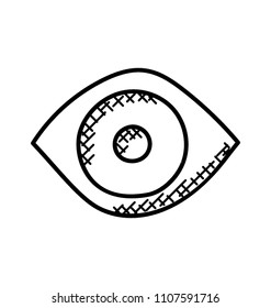 
Eye with ball showing concept of looking and watching
