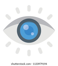 Eye with ball showing concept of looking and watching
