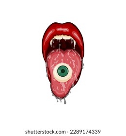 Eye Ball, Skull and Zombie Typography Quote Design for T-Shirt, Mug, Poster or Other Merchandise.