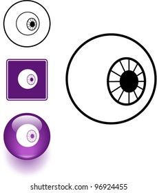 eye ball symbol sign and button