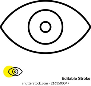 Eye Ball Vector Line Icon