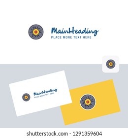 Eye ball vector logotype with business card template. Elegant corporate identity. - Vector