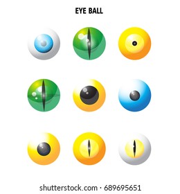 eye ball vector on white background