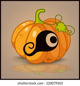 eye, banner and background for pumpkins for Halloween