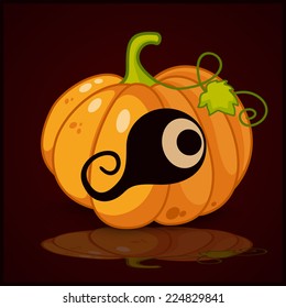 eye, banner and background for pumpkins for Halloween