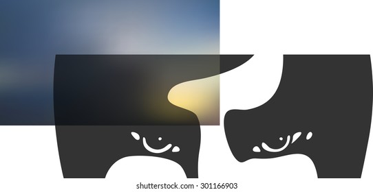 Eye of the beholder.
Part of the face, a fragment of a human head, a flat two-dimensional image.