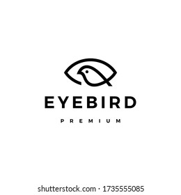 eye bird logo vector icon illustration