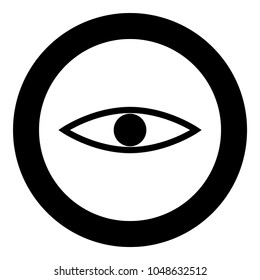 Eye it is the black color icon  in circle or round