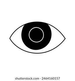 Ojo negro dibujado a mano icono