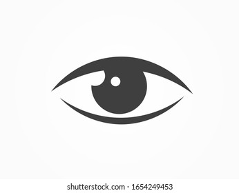 Icono negro ocular. Ilustración vectorial.