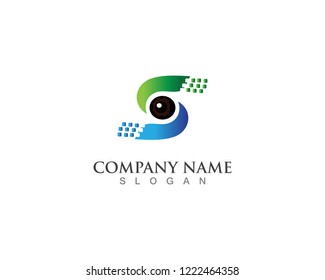 Eye black logo and symbol illustration vector