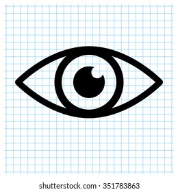 Eye - black vector icon