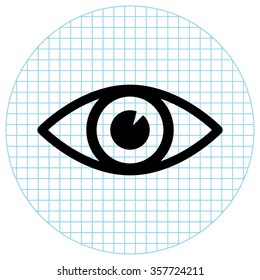 Eye -  black vector icon