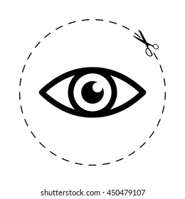 Eye  - black vector icon