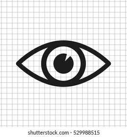 Eye  - black vector icon