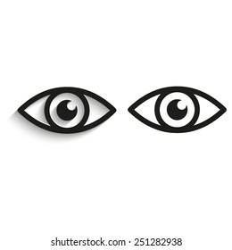 Eye - black vector icons