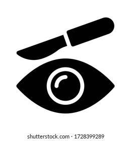 eye blade vector glyph flat icon 