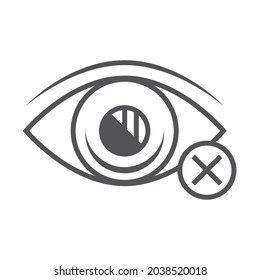 eye blind accessibility icon isolated