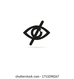 Eye Blind Sign Icon symbol  vector illustration