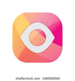 eye block flat style icon design, View look vision optical human see medicine watch outline and sight theme Vector illustration