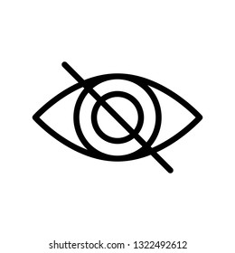 Eye block vector, Social media line design icon